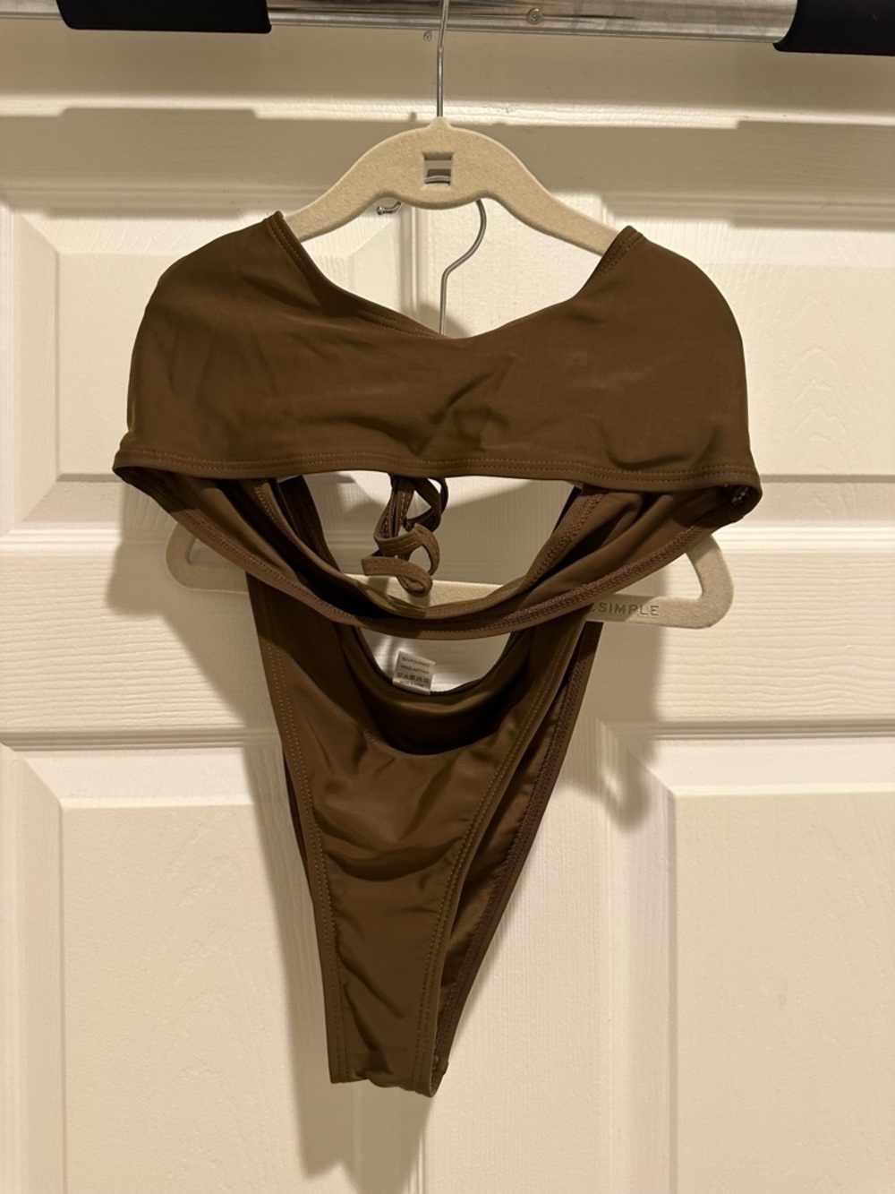 Brown Two-Piece Bikini Set - Solid Brown Swimwear